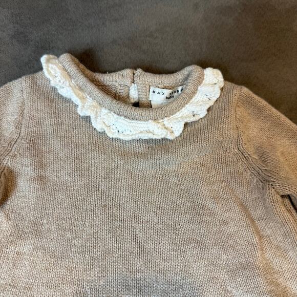 Max Studio Baby Sweater Dress Pumpkins Fall Halloween Thanksgiving 3-6 Months - Picture 2 of 6